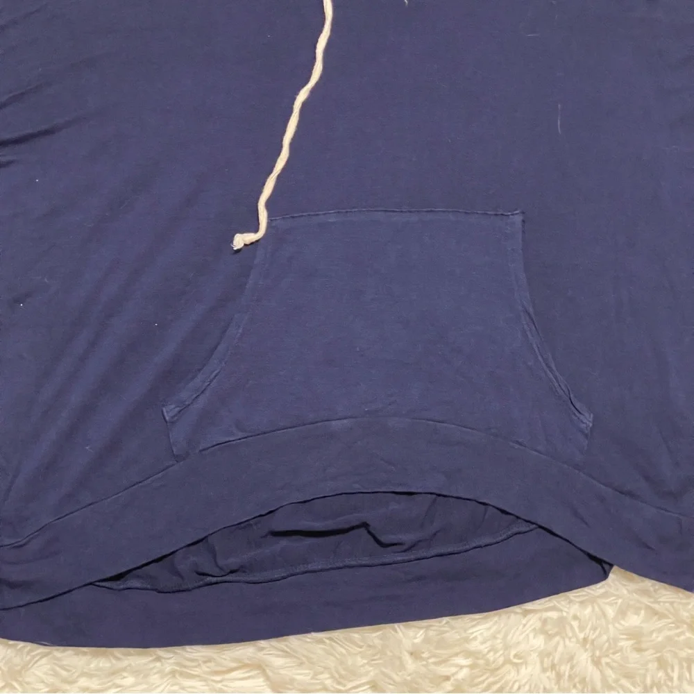 Anthropologie Navy Pullover Hoodie Slouchy Lightweight Cozy Boho Streetwear XL - Picture 11 of 11